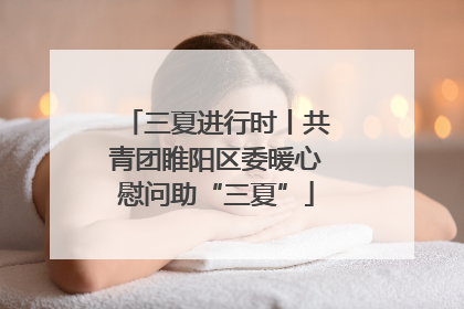 三夏进行时丨共青团睢阳区委暖心慰问助“三夏”